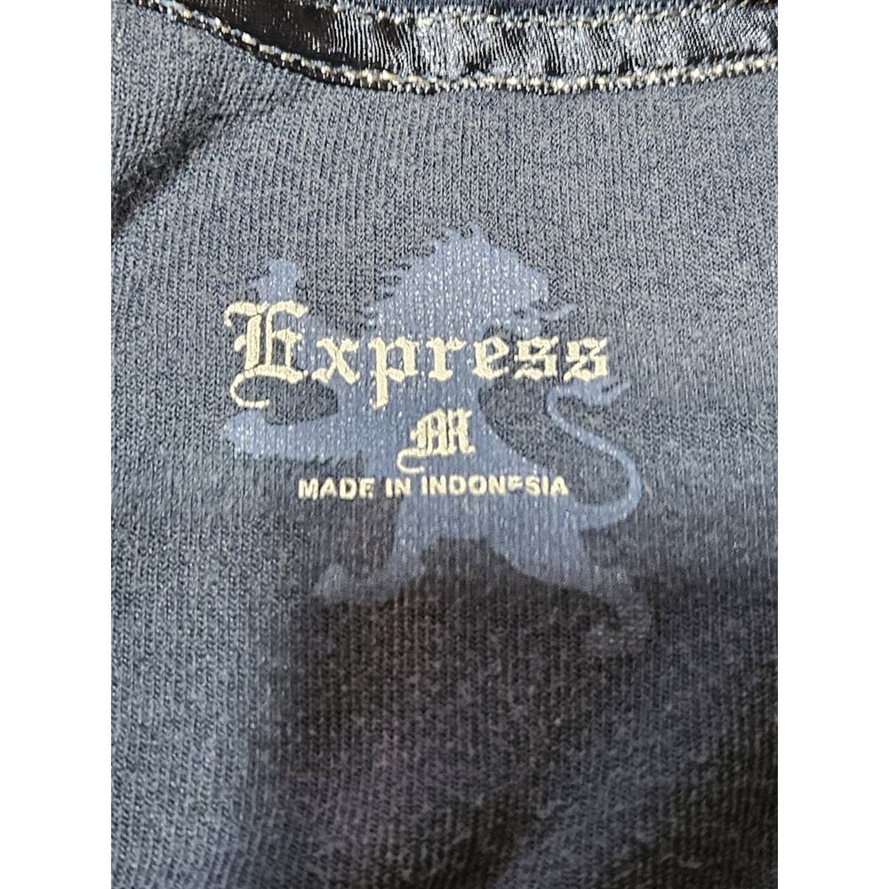 Vintage Express Womens Medium Bedazzled Royal Blue Decorative Top & Bottom Set - Picture 6 of 16